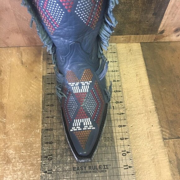 Old Gringo Tribu 13” YL265-2 Blue Snip Toe Cowboy Boots Womens 7 B - Picture 3 of 12